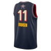 Camiseta Hombre NBA All-Star 2025 Jalen Brunson Jordan Navy Swingman